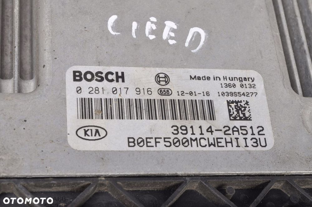 CEED 1.6 STEROWNIK SILNIKA 39114-2A512  0281017916 - 3