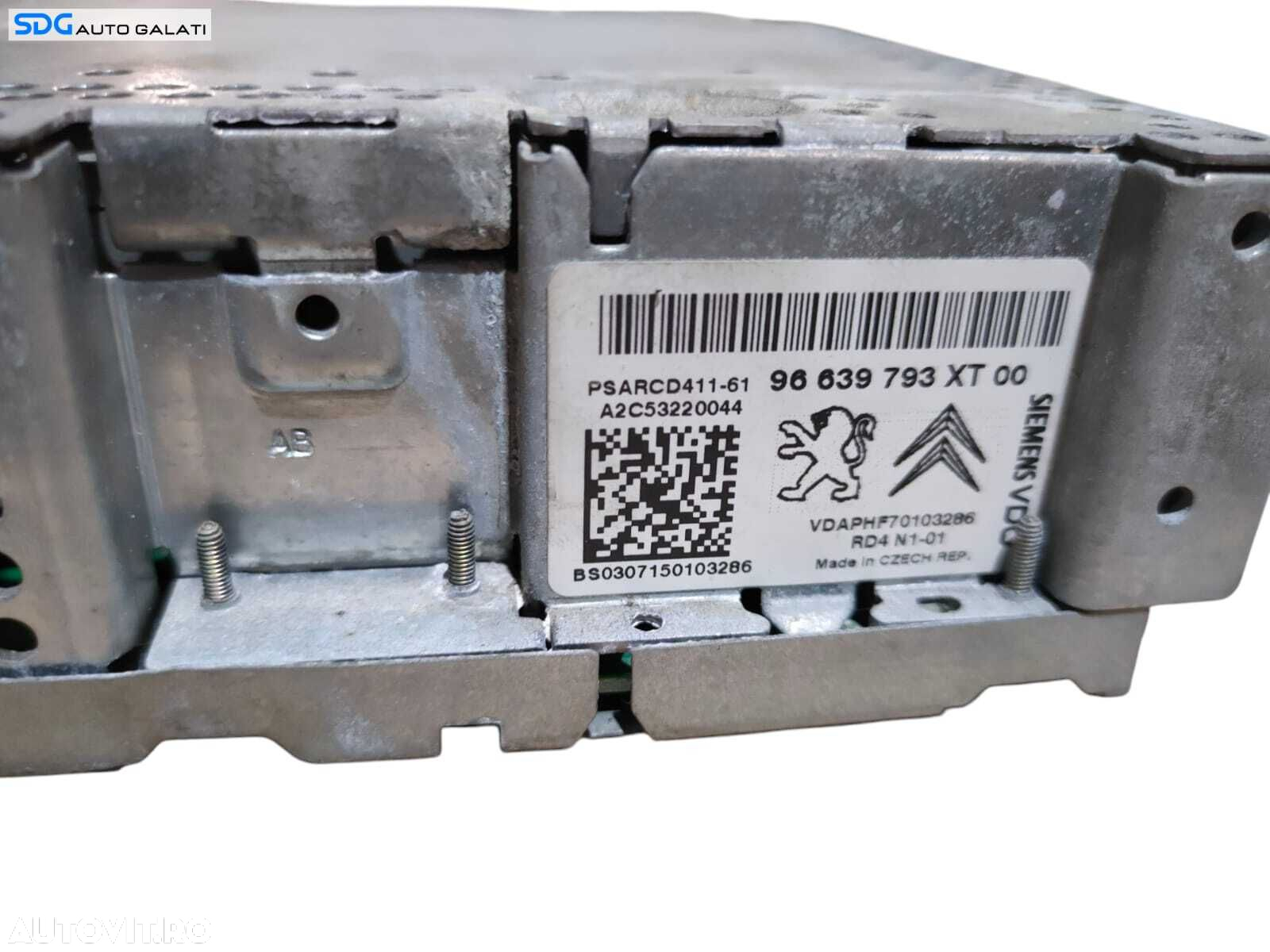 Unitate Radio CD Player Peugeot 307 2001 - 2008 Cod 96639793XT 96639793 [L5641] - 2
