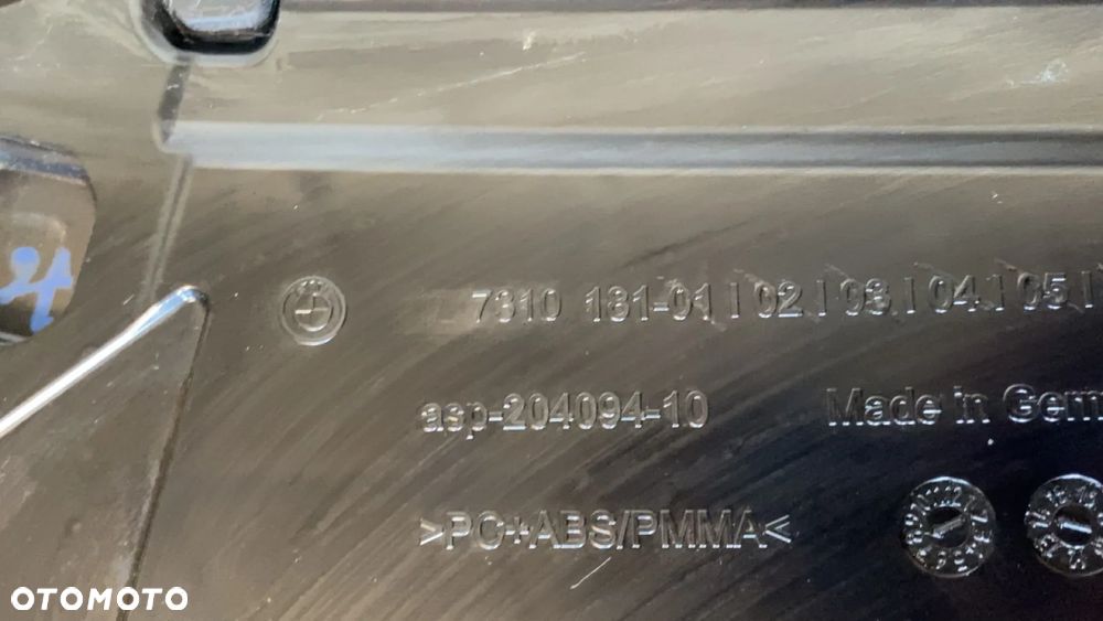 BMW F36 OSŁONA OBUDOWA DEKOR SŁUPKA LEWY CZARNY POŁYSK 7310181 - 4