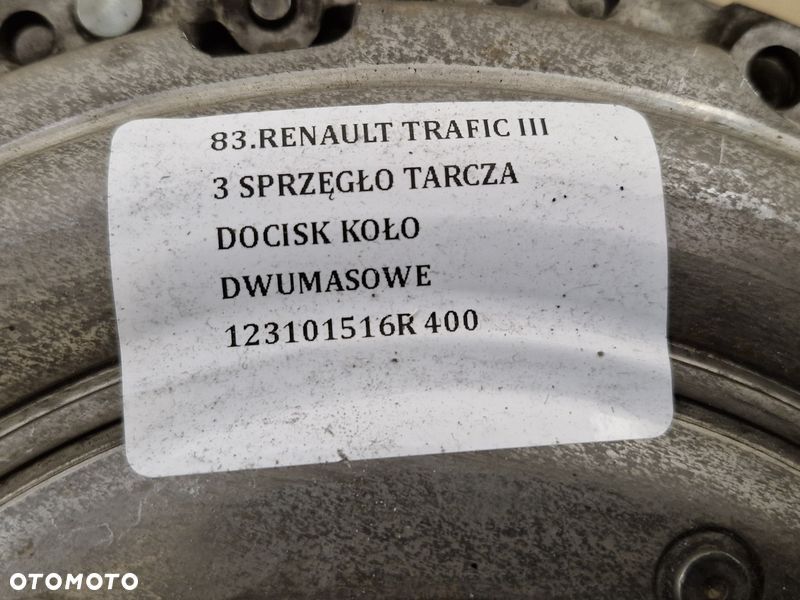 RENAULT TRAFIC III 3 2.0 DCI SPRZĘGŁO DOCISK KOŁO DWUMASOWE 123101516R - 3