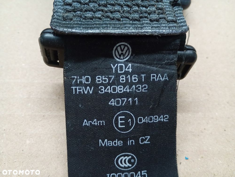 pas bezpieczeństwa tył lewe prawe 3 III rząd vw transporter t5 t5 lift 2003-2015 7H0857815K 7H0857816T - 8