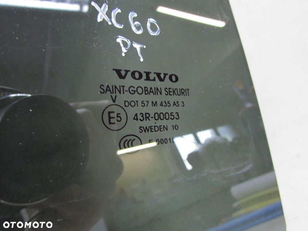 VOLVO XC60 08-17 SZYBA BOCZNA DRZWI LEWY TYL AS3 10R - 10