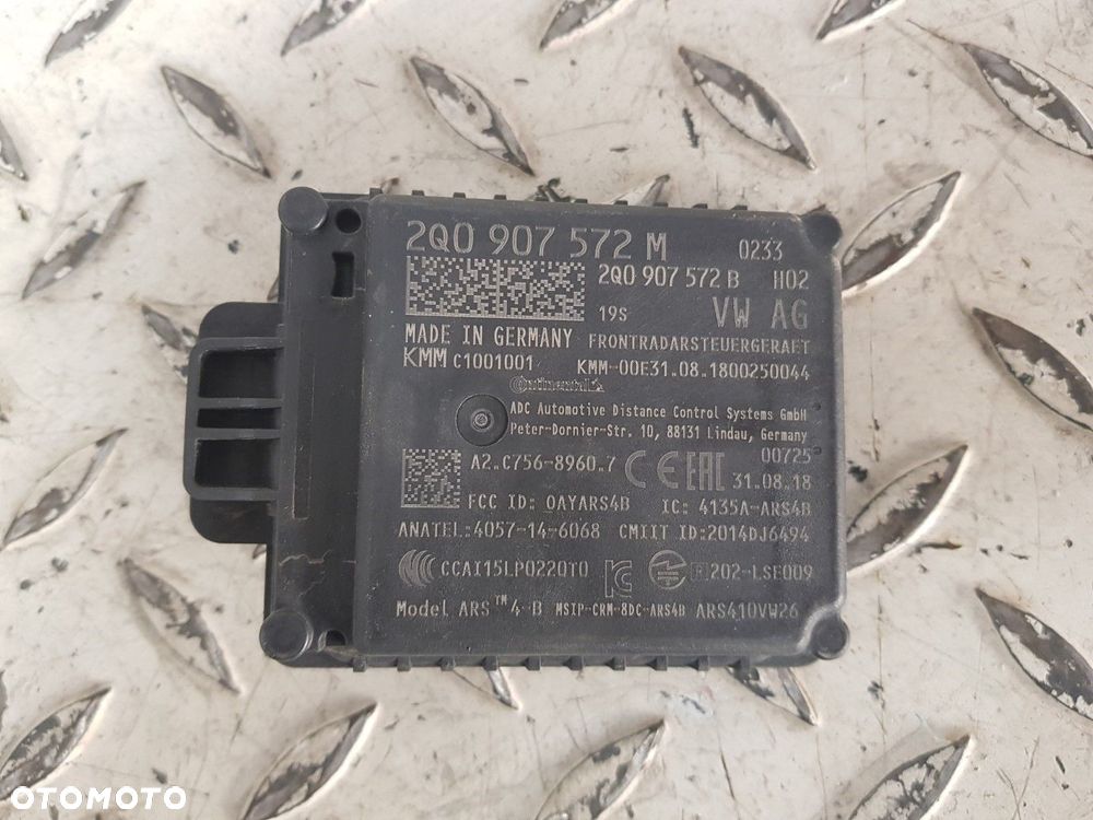 AUDI VW SKODA SEAT RADAR DISTRONIC ACC 2Q0907572M 2Q0907572B - 2