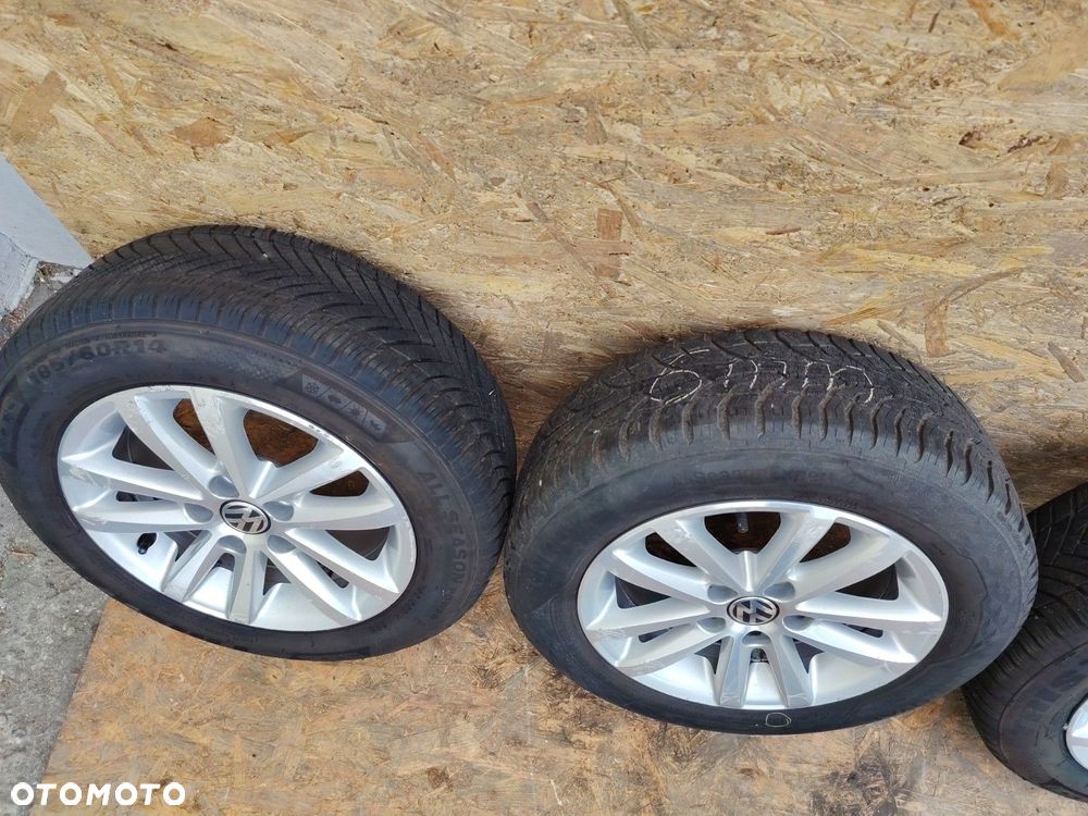 VW 6JX14 5X100 ET43 fi 57,1mm FELGI ALUMINIOWE KOMPLET X4 185/60RR14 6mm - 5