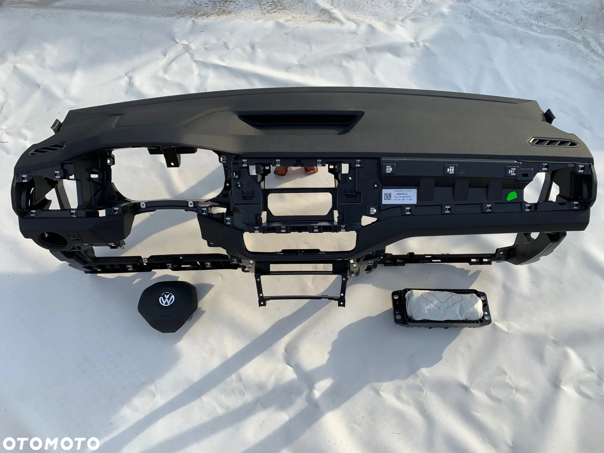 VW T-CROSS DESKA KONSOLA KOKPIT PULPIT PÓŁKA PARAPET AIRBAG PODUSZKI POWIETRZNE KIEROWCY PASAŻERA PASY PAS AIR BAG okazja sprawdź Raz !!! - 2
