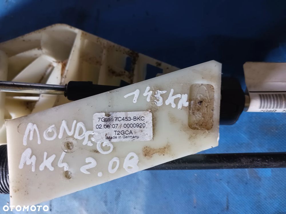 Lewarek KOMPLETNY skrzyni biegów Ford Mondeo Mk4 IV 1.8 2.0 Benzyna Diesel wybierak dźwignia 7G9R-7C453-BKC linki linka zmiany cięgna skrzyni biegów 614421 - 2