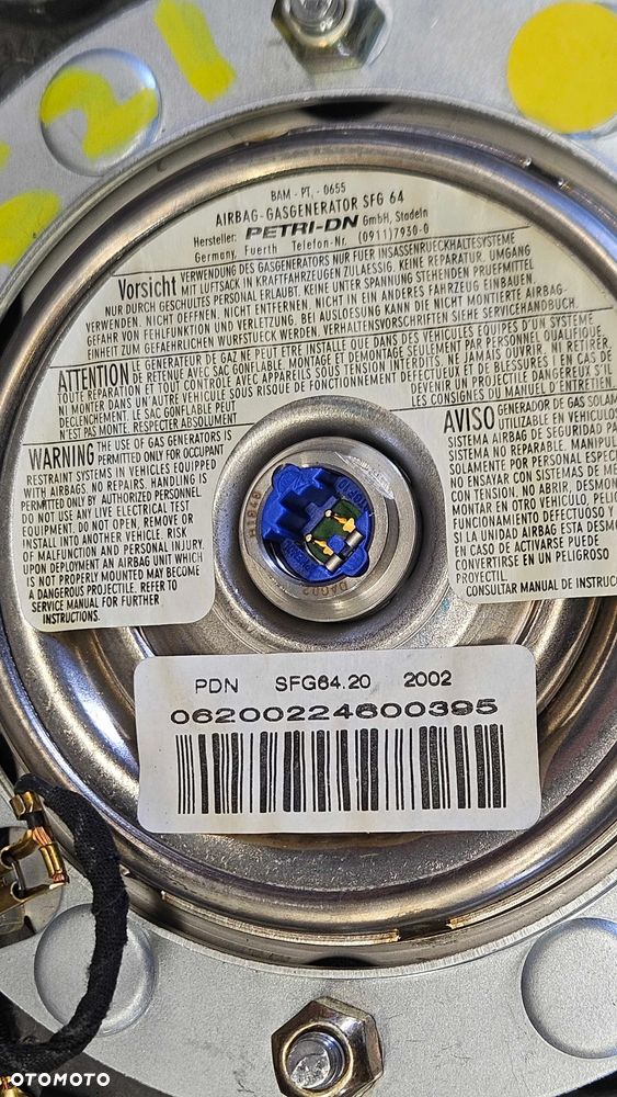 Kierownica Trzy 3 Ramienna Czarna Skóra Soul Air Bag Poduszka Kabel Wtyczka AUDI A4 B6 B7 - 39