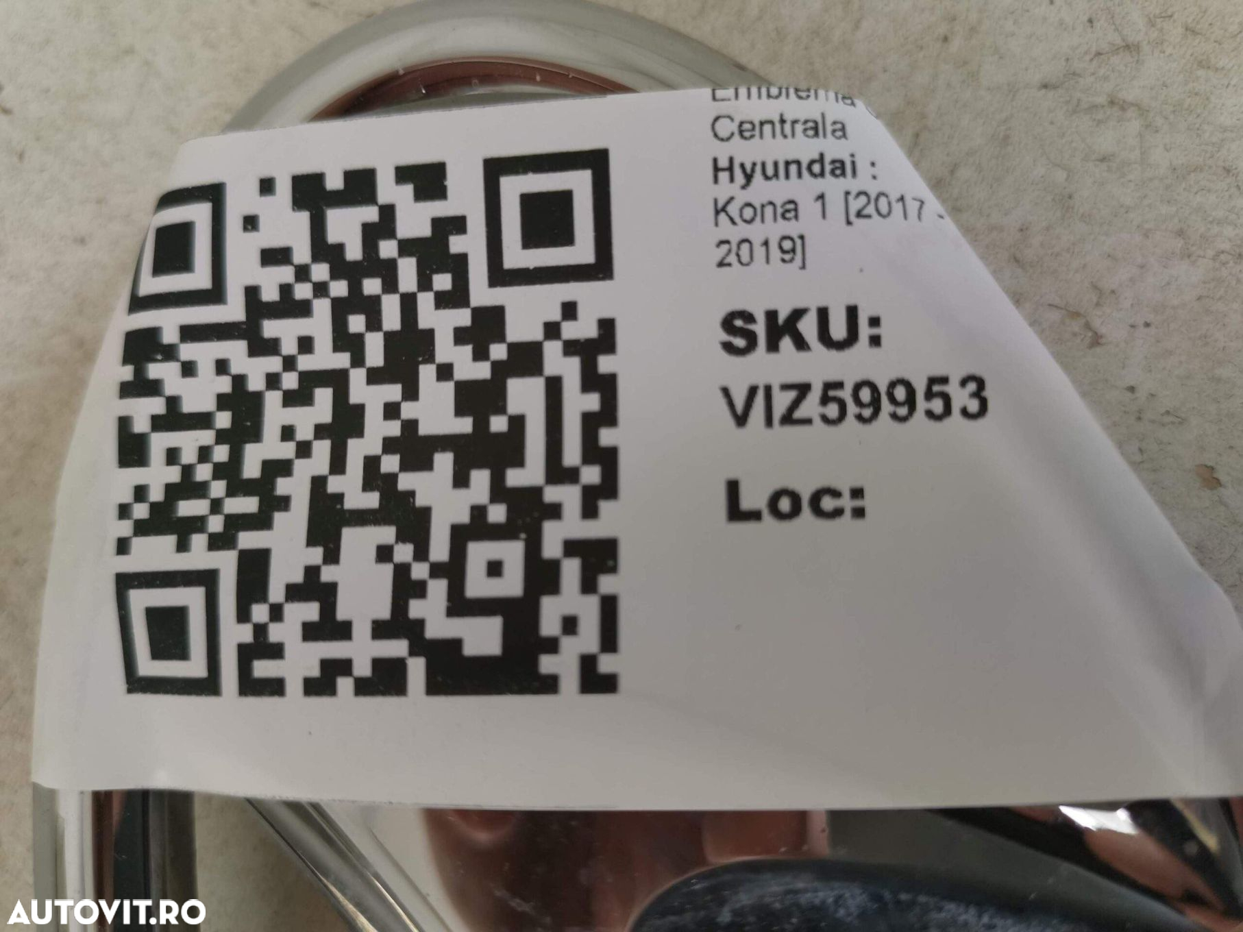 Emblema Grila Centrala Hyundai  Kona 1 2017 2018 2019 Originala In Sta - 7