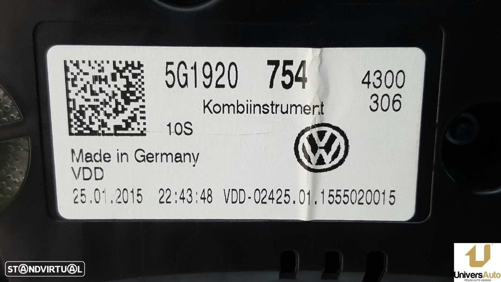 QUADRANTE VOLKSWAGEN GOLF VII LIM. GTE - 10