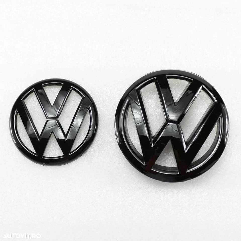 Embleme Cu Prinderi Originale Volkswagen VW Golf 5 6 7, Negru Lucios - 4