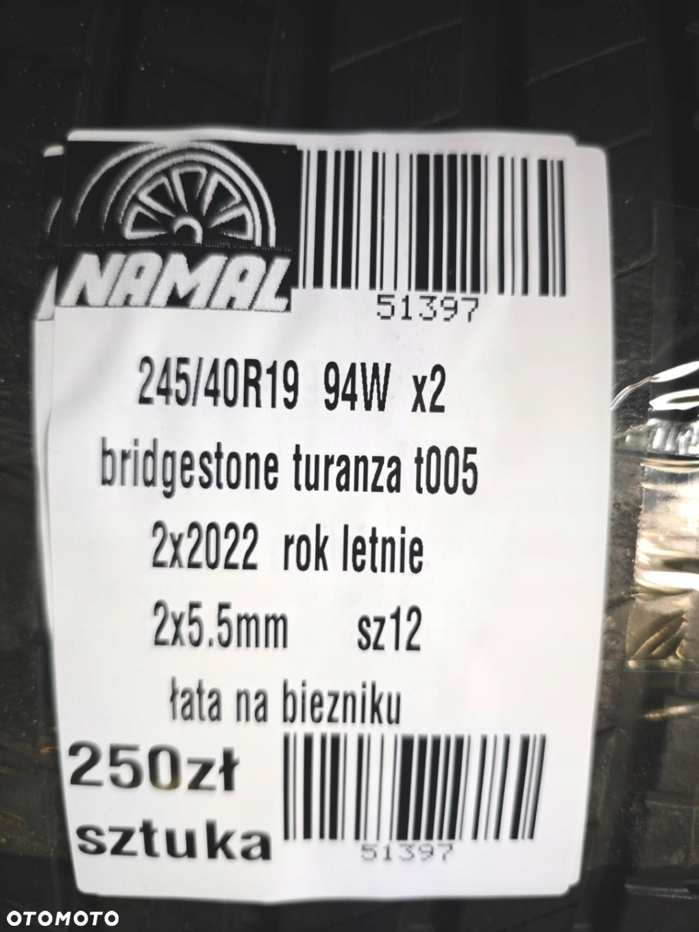 245/40r19 bridgestone 2022 opony letnie 5,5mm 51397 - 9