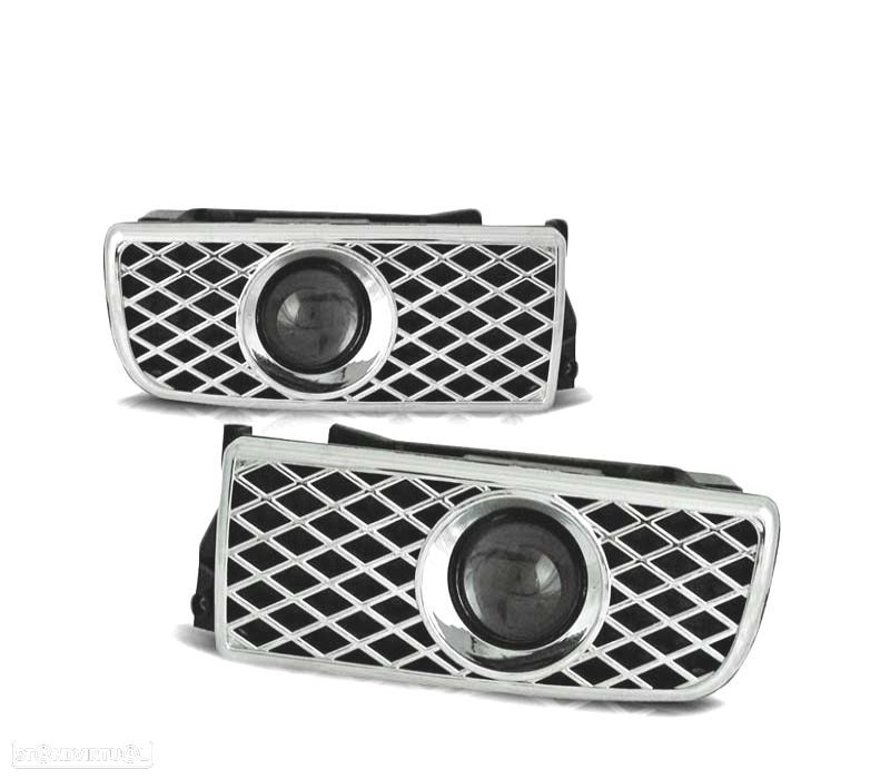 FARÓIS DE NEVOEIRO BMW E36 FUNDO CROMADO - 1