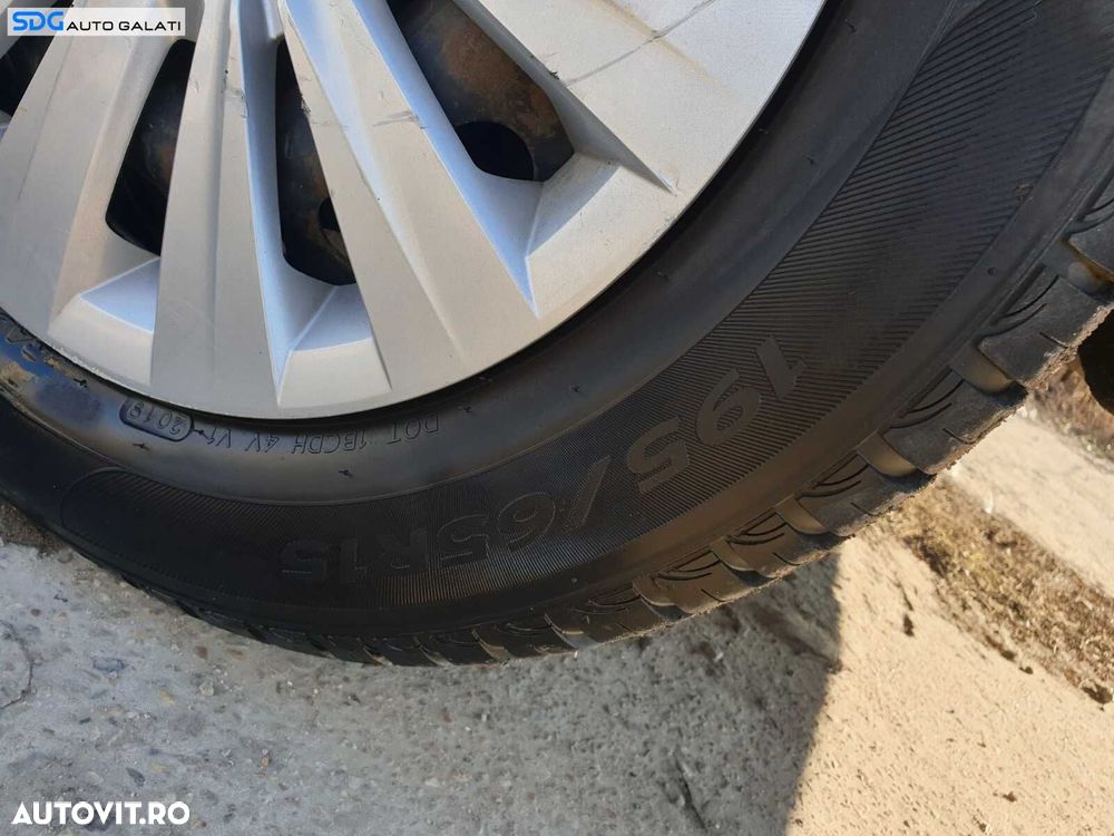 Set 4 Jante Roti Tabla Anvelope Vara Dot 2019 195 65 15 R15 5x112 Volkswagen Golf 5 2004 - 2008 Cod jt15cavvsdgb1 - 5
