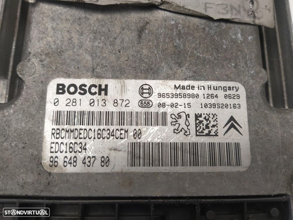 CENTRALINA MOTOR UCE PEUGEOT 207 2008 -0281013872 - 3