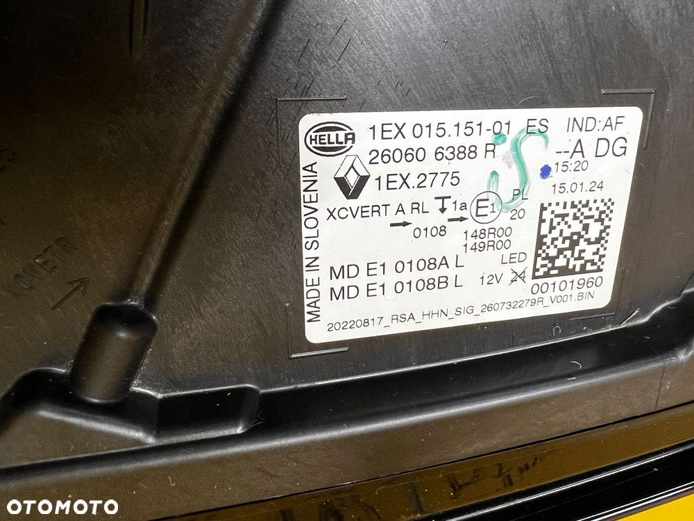 REFLEKTOR LAMPA PRZEDNIA PRZÓD LEWY RENAULT ESPACE VI EU LED PURE VISION - 10