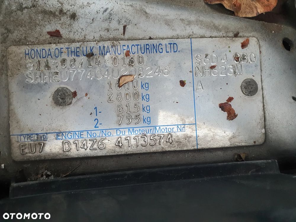 honda civic vii silnik d14z6  skrzynia sanki belka przód tył wahacz zacisk zwrotnica maglownica - 3