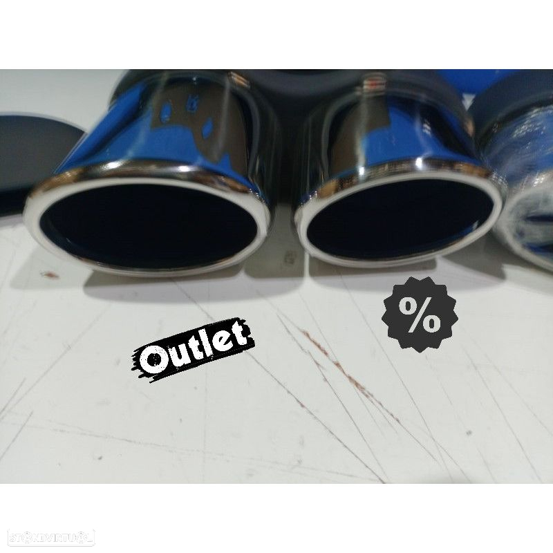 C012388C1 DIFUSOR AUDI A6 S-LINE 19- LOOK S6 + PONTEIRAS DE ESCAPE CROMADO - 5