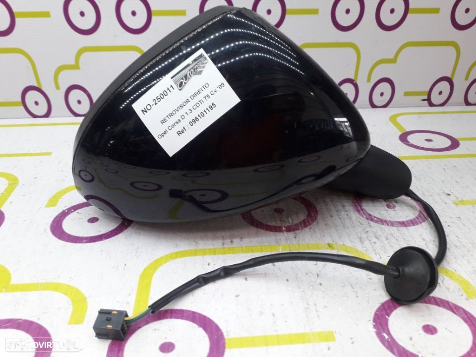 Retrovisor Direito Opel Corsa D 1.3 CRDi 75 Cv de 2009  - Ref: 096101195 - NO250011 - 1