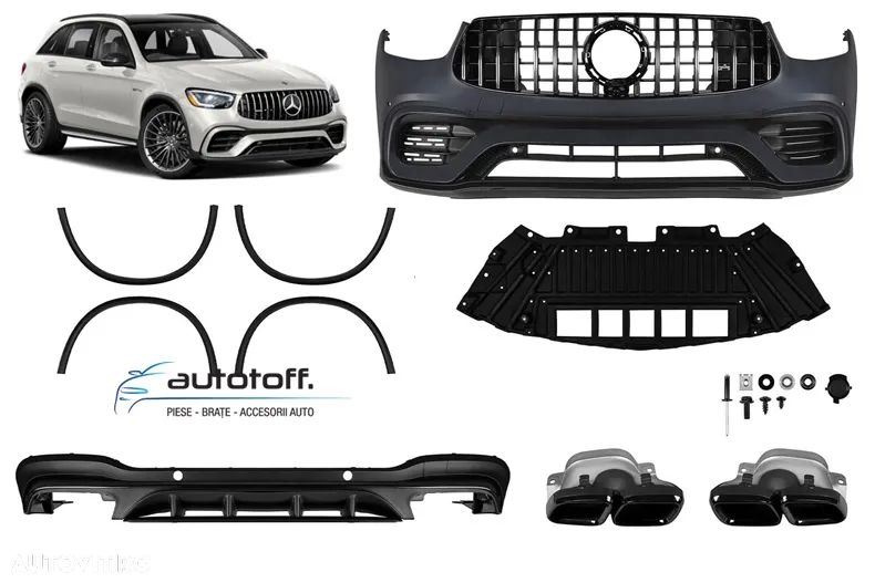Pachet exterior compatibil cu Mercedes GLC X253 SUV (2020+) GLC 63 AMG Design - 1