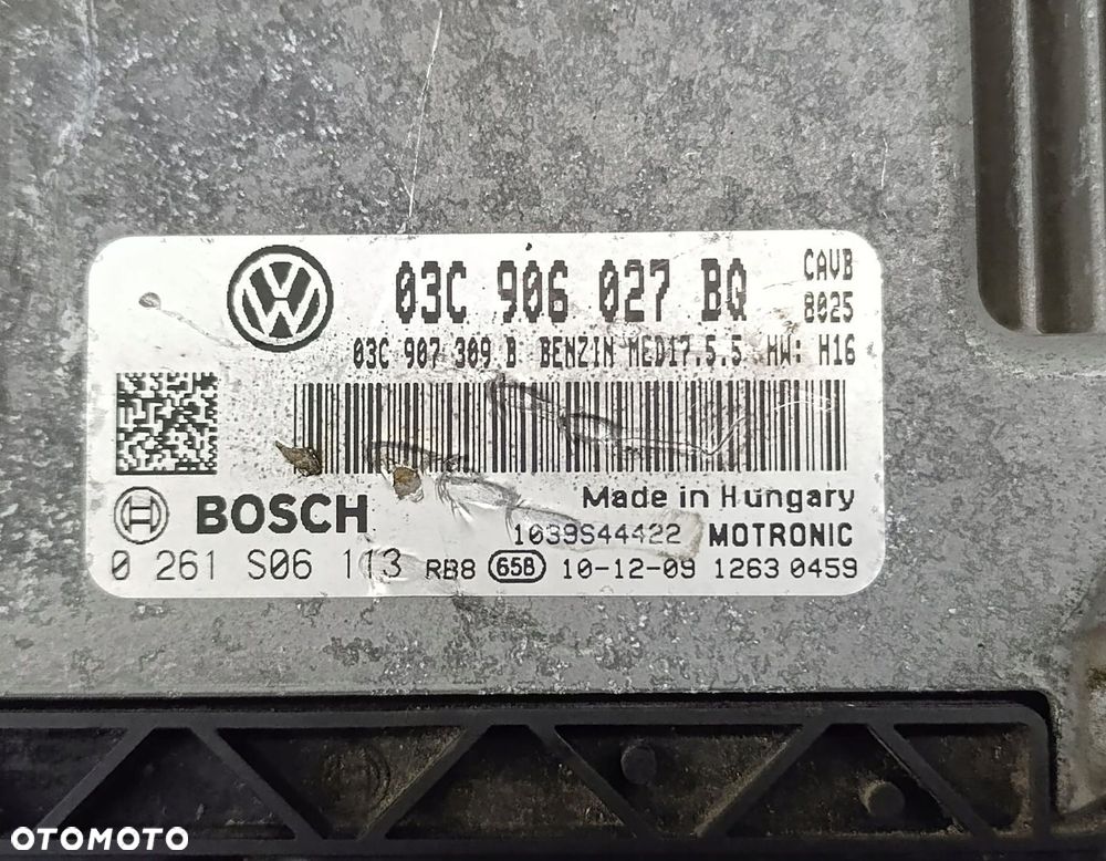 KOMPUTER SILNIKA STEROWNIK VW GOLF TOURAN 03C906027BQ 0261S06113 - 2