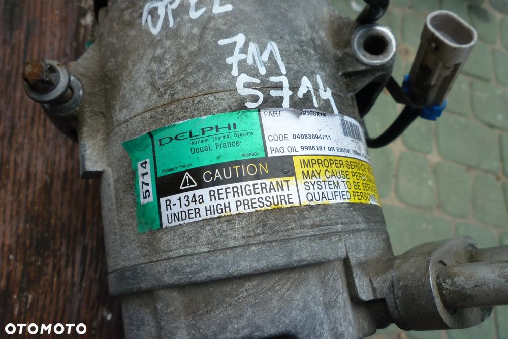 sprężarka kompresor klimatyzacji Opel Astra Zafira Vectra 04083094711 5714 - 5