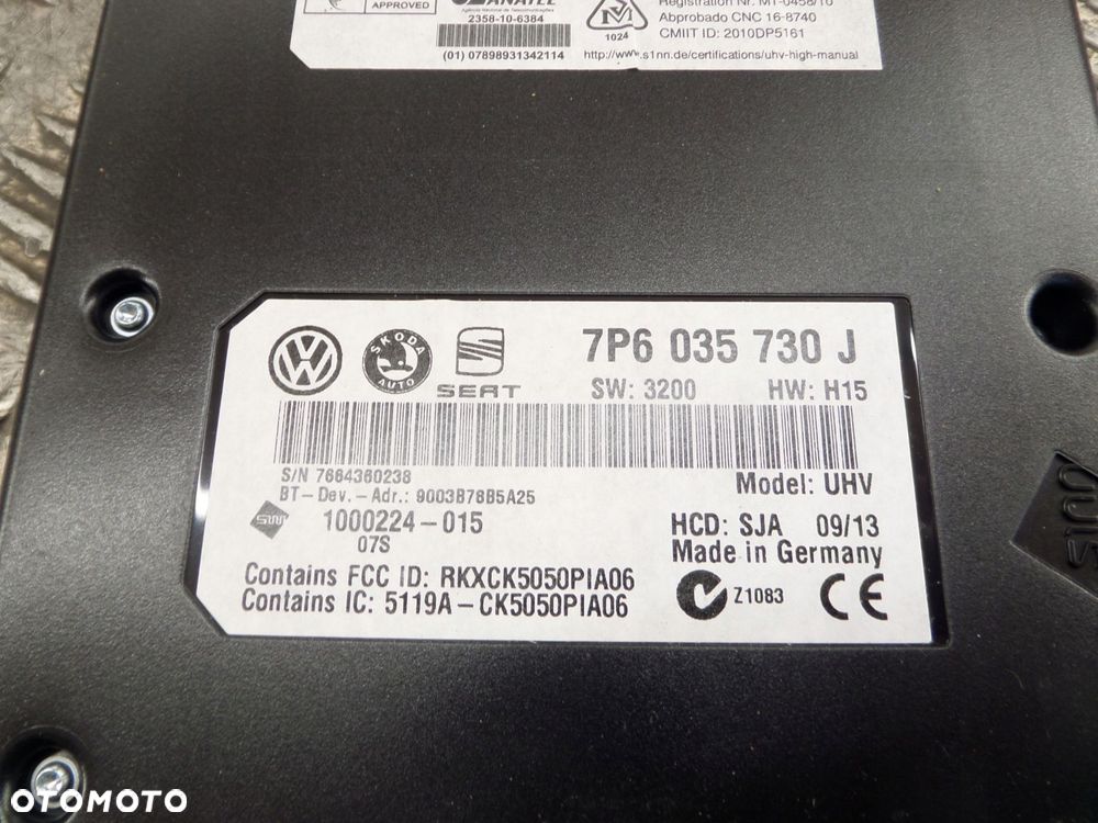 moduł bluetooth 7p6035730j vw touran 1t caddy 2k altea octavia ii yeti - 4