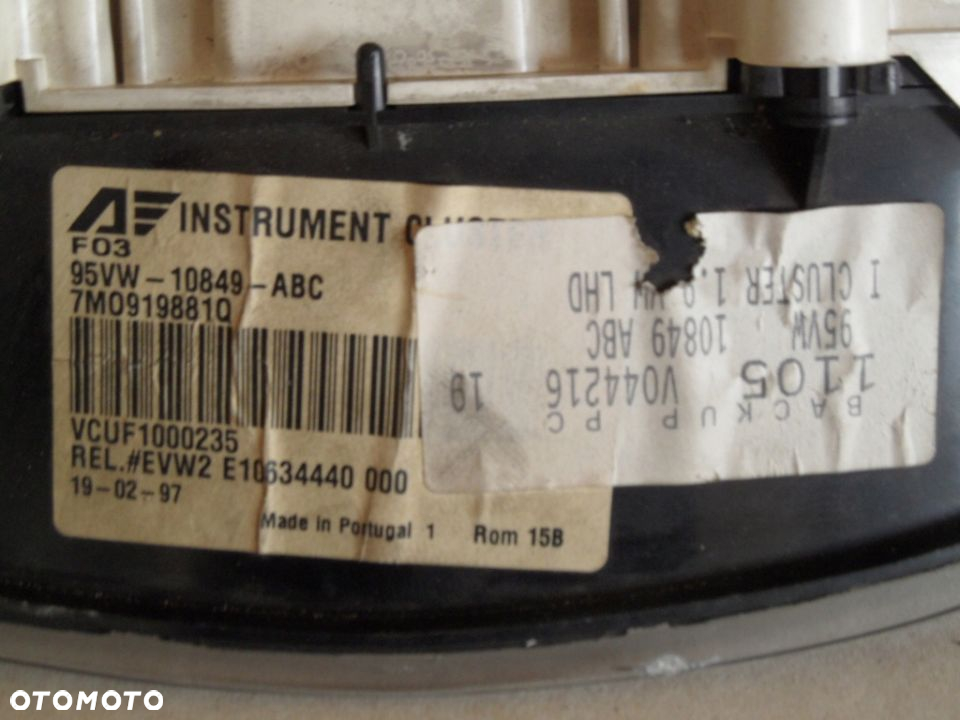 LICZNIK ZEGARY VW SHARAN 7M0919881Q - 3