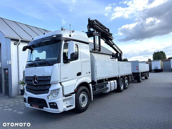 Schwarzmuller Przyczepa burtowa budowlanka 2017 r + Mercedes Actros 26.48 z HDS 2017 r