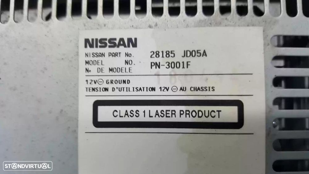 SISTEMA AUDIO / RADIO CD NISSAN QASHQAI / QASHQAI +2 I 2007 -28185JD05A - 1