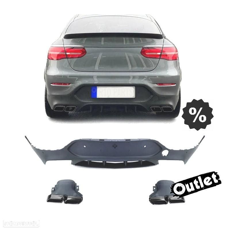 C018000C1 DIFUSOR TRASEIRO MERCEDES CLASE GLC C253 COUPE 16-19 LOOK GLC63 + PONT - 1