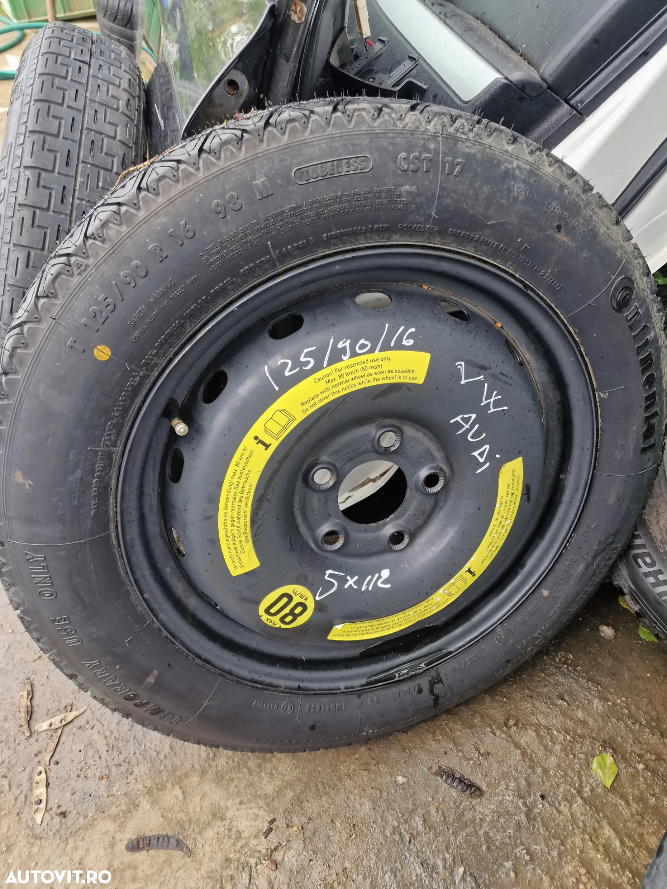 Roata slim 5×112 Vw,Audi 125/70/19 si 125/90/16 - 2