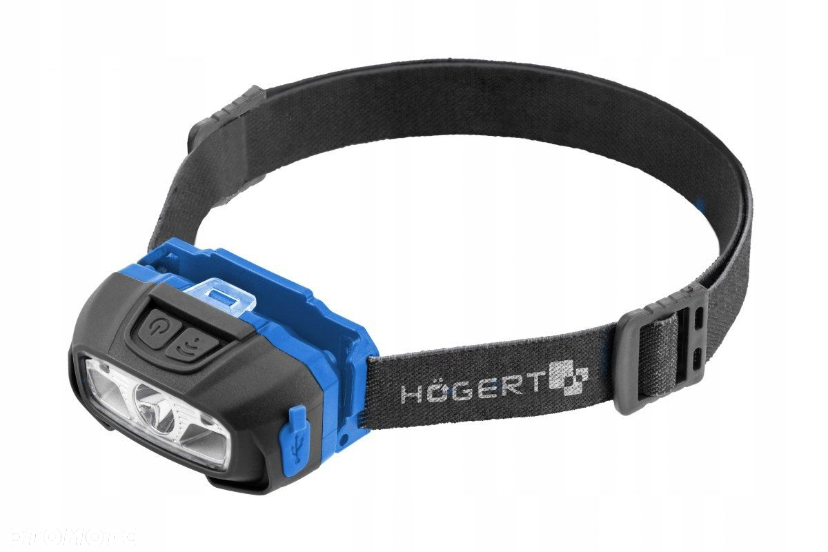HOGERT LAMPA LATARKA CZOŁOWA LED AKUMULATOROWA ŁADOWANA USB CZUJNIK RUCHU - 2
