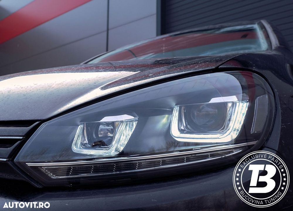 Faruri LED compatibile cu VW Golf 6 VI G7 U Design - 16