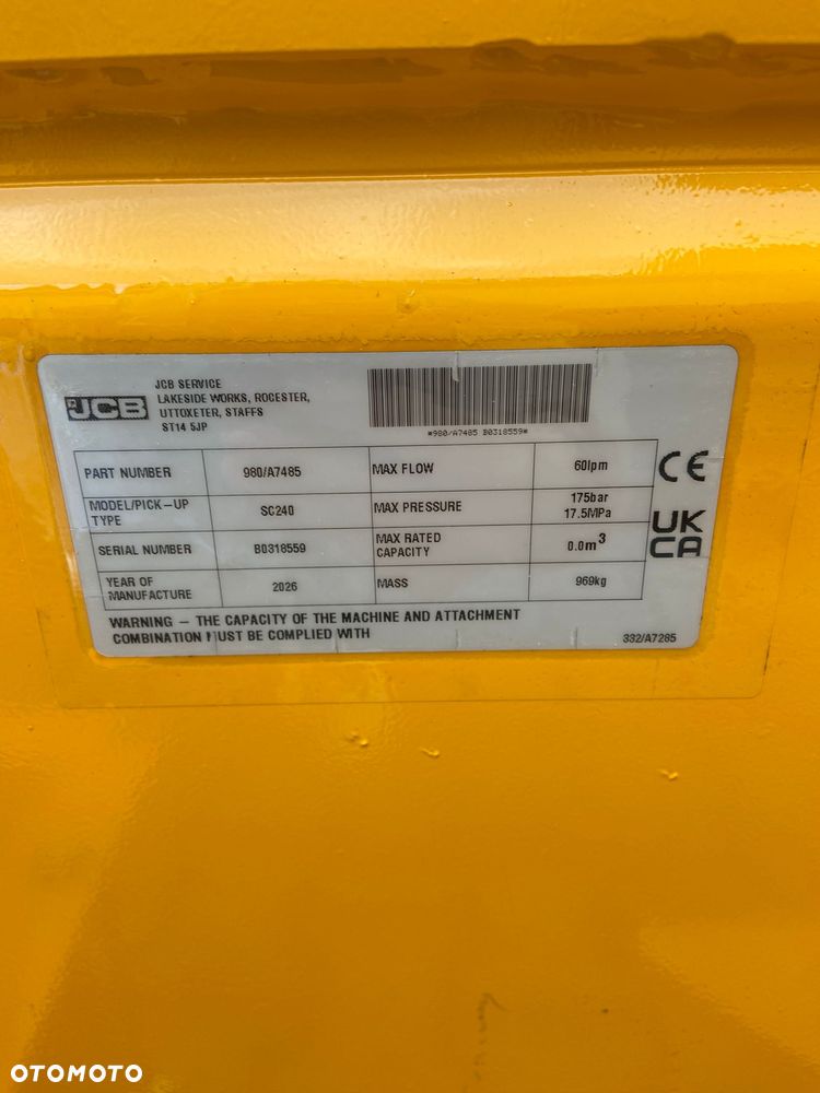 Oryginalna Nowa zamiatarka JCB 240SC  nr kat 980/A7485 - 4