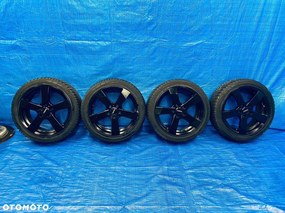 KOŁA KOŁO 17 FELGA ALUMINIOWE ALUSY 17" x 7J  5X112 ; 57,1mm ET48 KOMPLET ; OPONY ZIMOWE ZIMA FALKEN ; AUDI A3 8P 8V ; GOLF V VI VII VII PASSAT B5 B6 B7 ; TOURAN ; SKODA OCTAVIA SUPERB ; SEAT LEON ALTEA TOLEDO ORYGINAŁ KBA49295 - 1