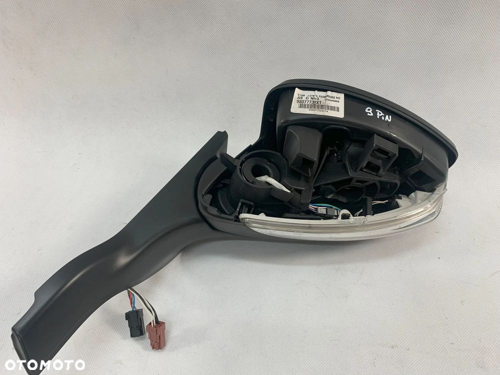 Peugeot 208 12-19 Lusterko lewe 9 PIN składane uszkodzone - 2