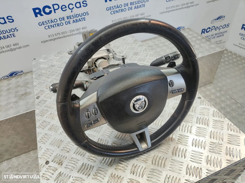 Volante Pele Patilhas Comandos Multifunções Jaguar XF 1 I X250 2007 - 2015 - 7