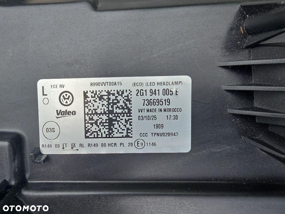 VW POLO 2G1 LIFT Lampa lewa przód Kompletna Full Led Base Eco 2G1941005E - 9