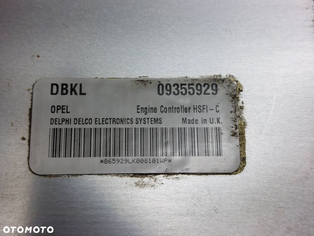 ZESTAW STARTOWY OPEL ASTRA G 1.6 16V 09355929 24410018 - 2