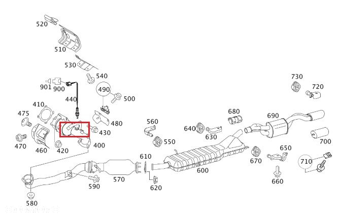 MERCEDES W169 W245 Katalizator OE - 2