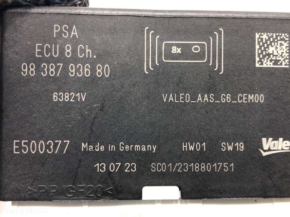 MODUŁ PDC  TOYOTA PROACE CITY VERSO nadwozie wielkoprzestrzenne (MPV) 2019 - 2022 1.5 D-4D 130 - 4