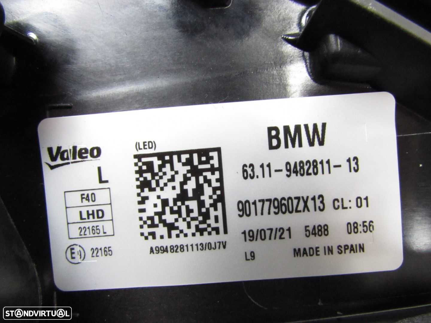 Farol LED ADAPTATIVO AHL Esquerdo Usado / Original BMW 1 (F40) 63119448099 - 5