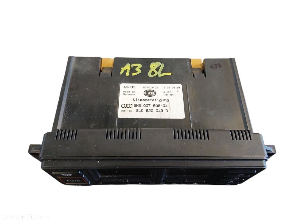 PANEL STEROWANIA KLIMATYZACJĄ AUDI A3 8L 8L0820043D A3 8L - 2