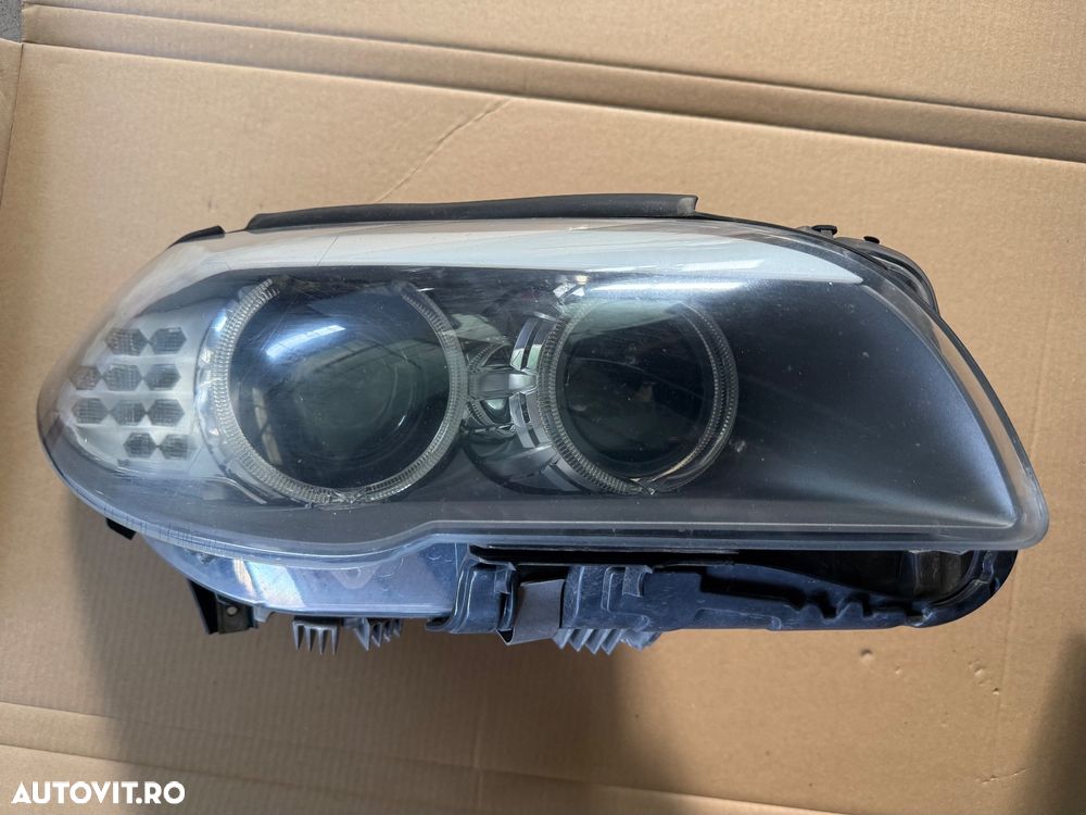 Faruri Bi-Xenon BMW F10 F11 (2010-2013) - ORIGINALE BMW - Volan Stânga pret pe bucata - 2