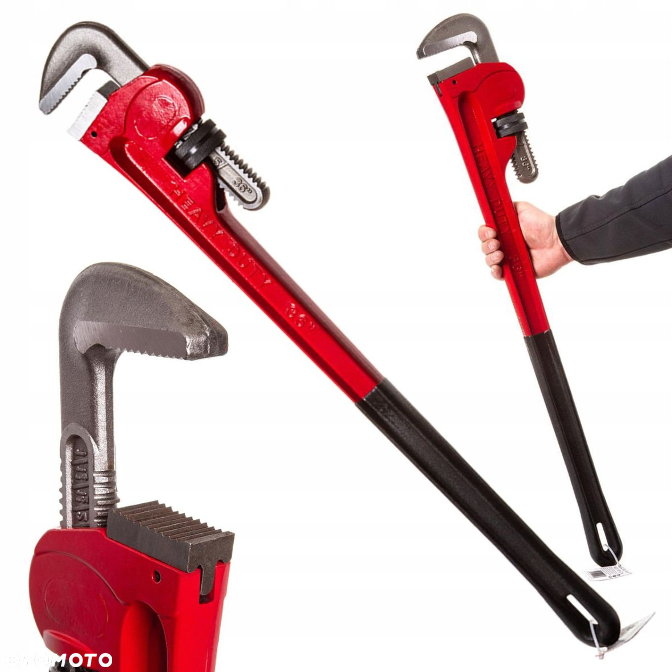 KLUCZ NASTAWNY CĘGI DO RUR STILLSON 900mm 36 ŻABA HYDRAULICZNY M55236 - 12