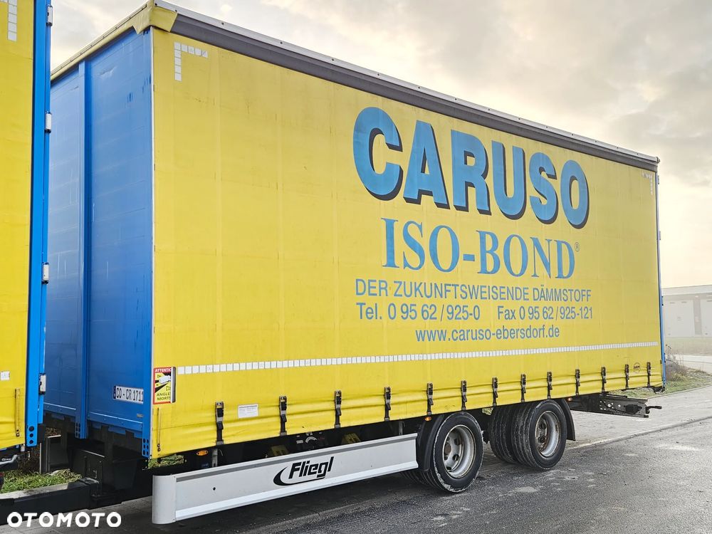 Fliegl PRZYCZEPA CIĘŻAROWA / 60m3 / 2 SZT IDENTYCZNE / NOWE PLANDEKI W CENIE / 3M WYSOKA / TANDEM / 2 OSIE / 19 PALET / DOLNY SPRZĘG / 18 TON DMC / 13 TON ŁADOWNOŚĆ - 2