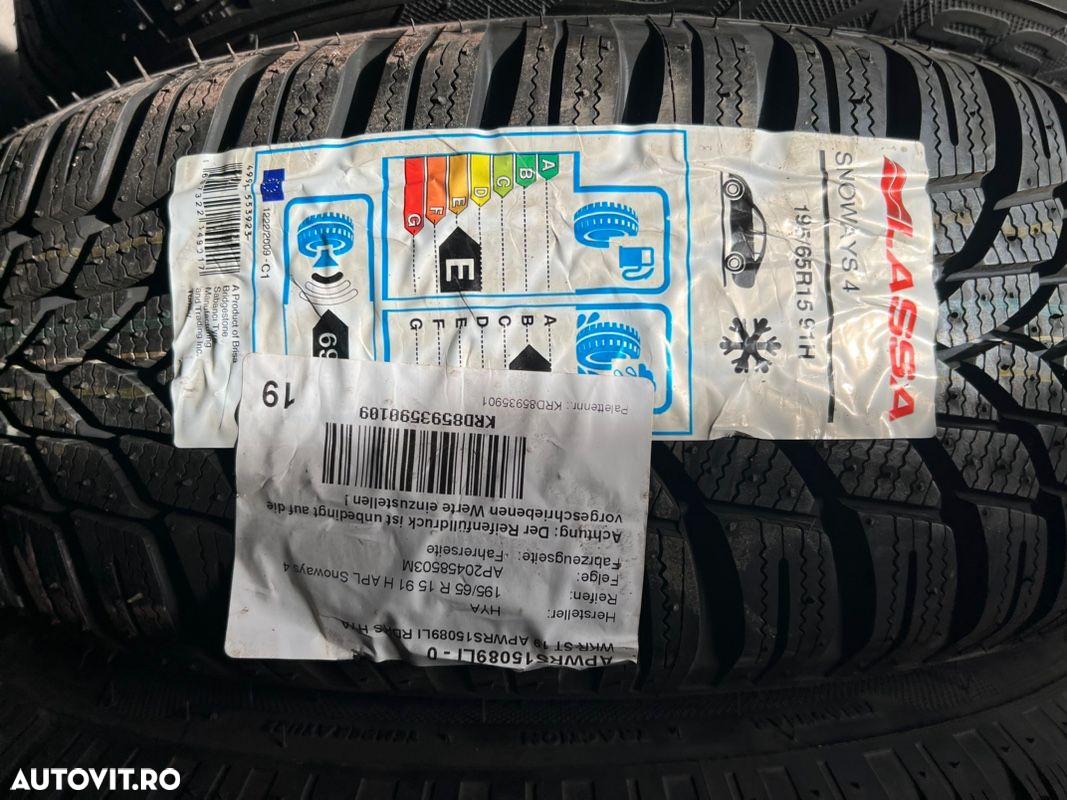 vând jante tablă noi Hyundai IX20 pe 15” cu anvelope noi de iarnă - 6