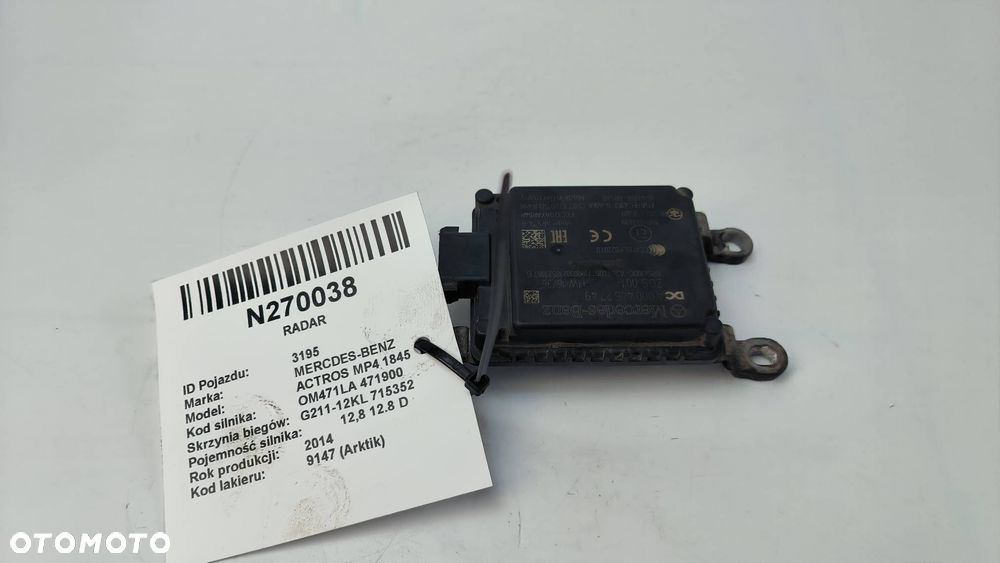 RADAR MERCDES-BENZ ACTROS MP4 1845 A0004462749 - 1