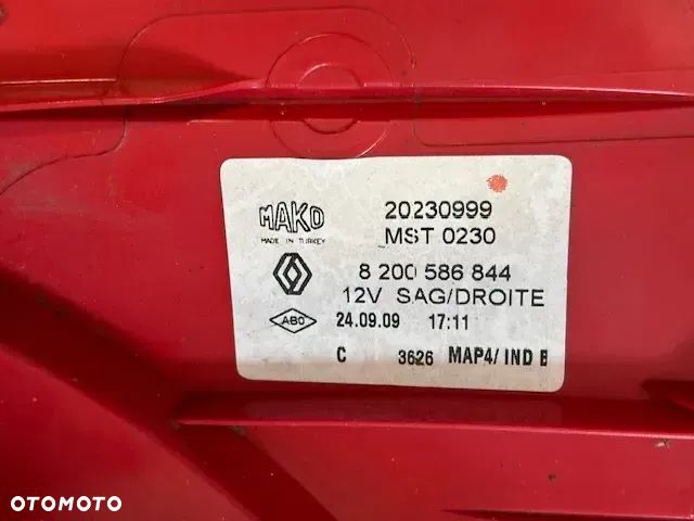 LAMPA TYŁ PRAWA RENAULT CLIO III KOMBI 8200586844 - 5
