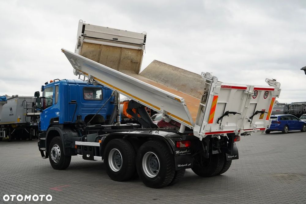 Scania P 410 / 6x4 / WYWROTKA 3-STRONNA / 2x HYDROBURTA / BOARDMATIC / AUTOMAT / EURO 6 - 5